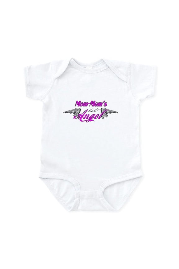 - Mom Mom's Lil Angel Infant Bodysuit - Baby Light Bodysuit, Size Newborn - 24 Months