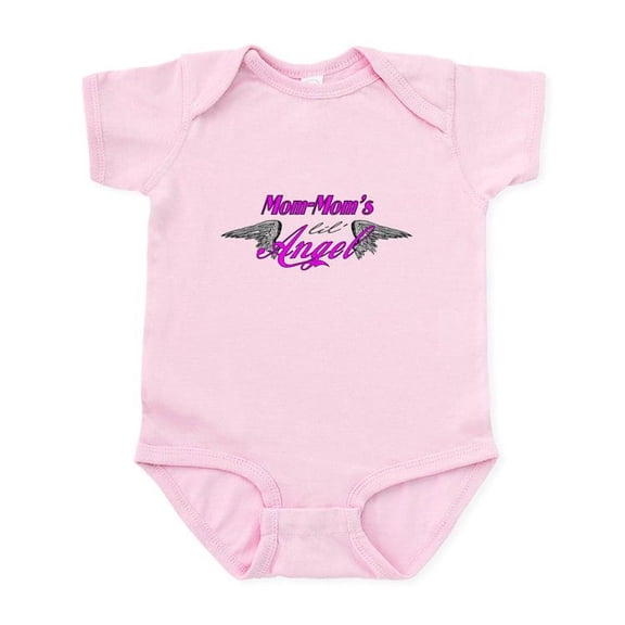 CafePress - Mom Mom's Lil Angel Infant Bodysuit - Baby Light Bodysuit, Size Newborn - 24 Months