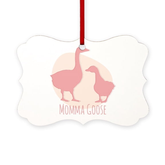 CafePress - Momma Goose Aluminum - Scroll Ornament