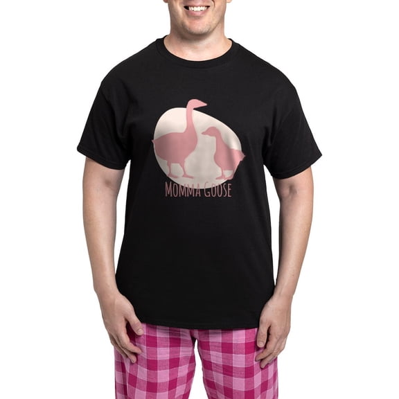 CafePress - Momma Goose Pajamas - Men's Dark Loose Fit Cotton Pajama Set