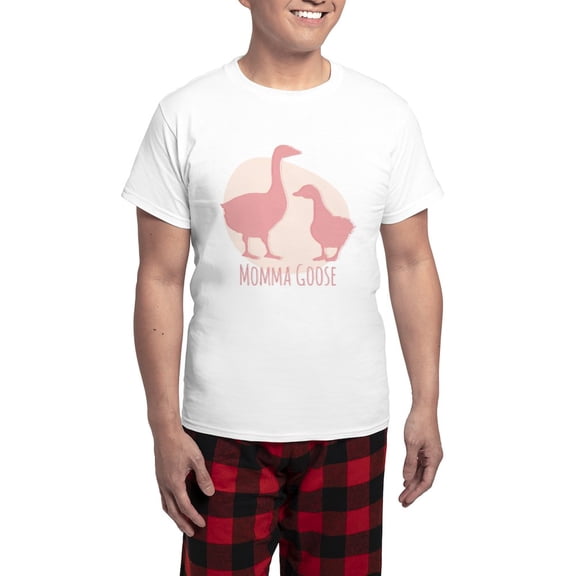 CafePress - Momma Goose Pajamas - Men's Light Loose Fit Cotton Pajama Set