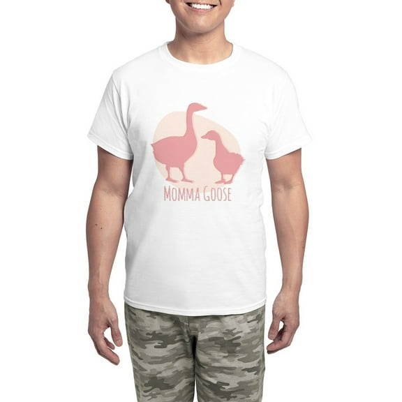 CafePress - Momma Goose Pajamas - Men's Light Loose Fit Cotton Pajama Set