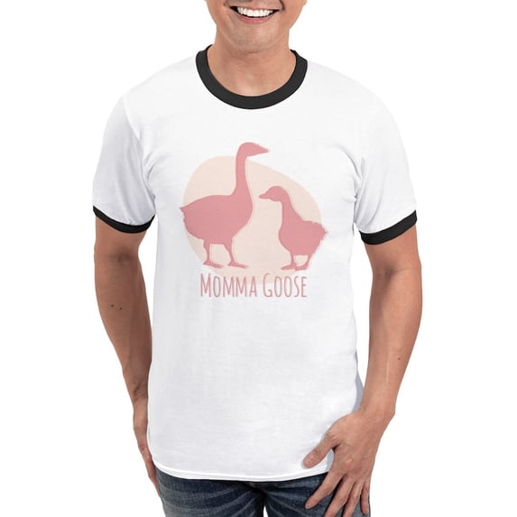 CafePress - Momma Goose T Shirt - 100% Cotton Ringed T-Shirt
