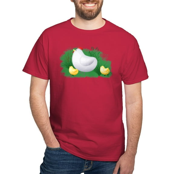 CafePress - Momma Hen And Chicks Dark T Shirt - Men's Classic Graphic Cotton T-Shirt