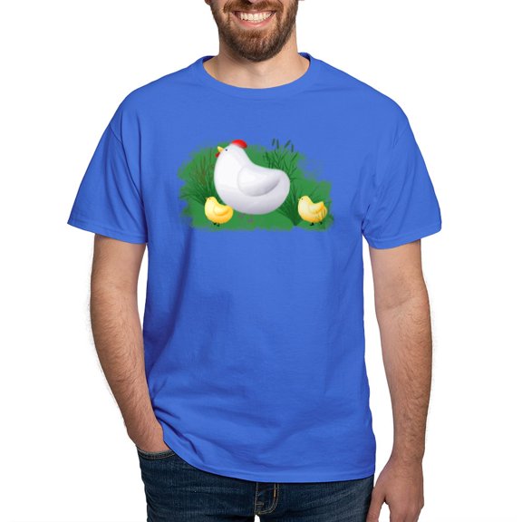CafePress - Momma Hen And Chicks Dark T Shirt - Men's Classic Graphic Cotton T-Shirt