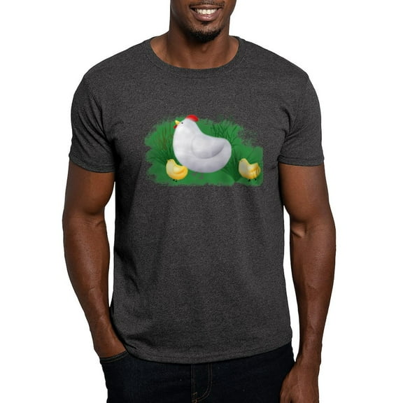 CafePress - Momma Hen And Chicks Dark T Shirt - Men's Classic Graphic Cotton T-Shirt