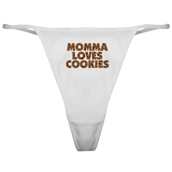 CafePress - Momma Loves Cookies Classic Thong - Women's Novelty Thong Panties Underwear