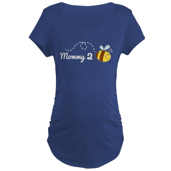 CafePress - Mommy 2 Bee Maternity Dark T Shirt - Maternity Dark T-Shirt