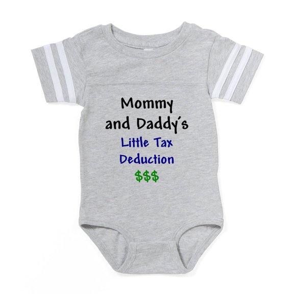 CafePress - Mommy And Daddy's Little T - Cute Infant Baby Football Bodysuit