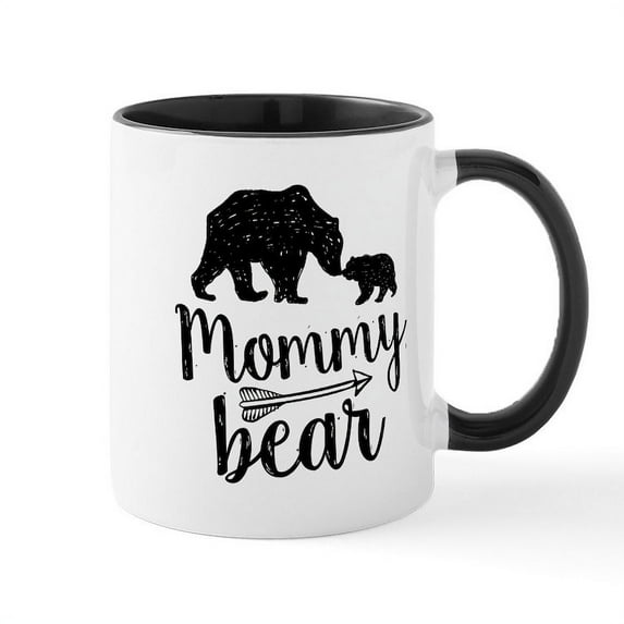 CafePress - Mommy Bear Mug - 11 oz Ceramic Mug - Novelty Coffee Tea Cup