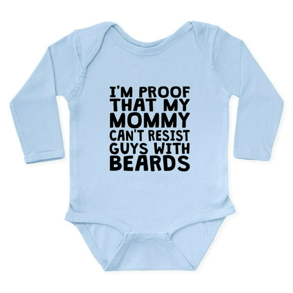CafePress - Mommy Cant Resist Guys With Beards Body Suit - Long Sleeve Cotton Baby Bodysuit