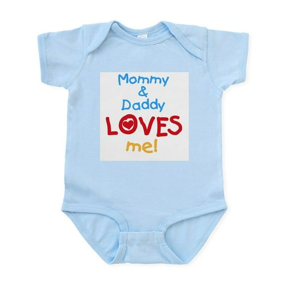 CafePress - Mommy & Daddy Loves Me Infant Bodysuit - Baby Light Bodysuit, Size Newborn - 24 Months