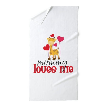 CafePress - Mommy Loves Me Giraffe Hearts - Large Beach Towel, Soft 30"x60" Towel with Unique Design