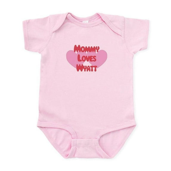 CafePress - Mommy Loves Wyatt Infant Bodysuit - Baby Light Bodysuit, Size Newborn - 24 Months