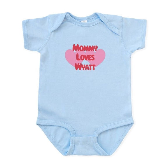 CafePress - Mommy Loves Wyatt Infant Bodysuit - Baby Light Bodysuit, Size Newborn - 24 Months