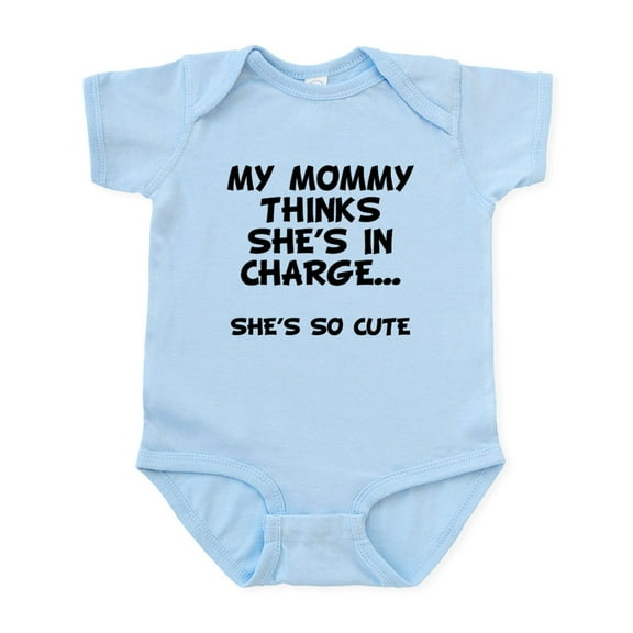 CafePress - Mommy Thinks She's In Charge Body Suit - Baby Light Bodysuit, Size Newborn - 24 Months