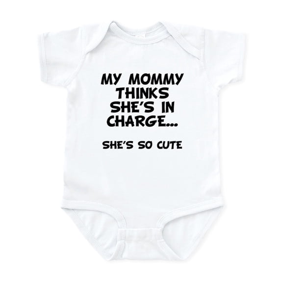 CafePress - Mommy Thinks She's In Charge Body Suit - Baby Light Bodysuit, Size Newborn - 24 Months