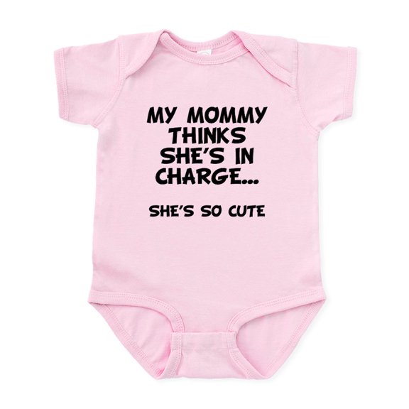 CafePress - Mommy Thinks She's In Charge Body Suit - Baby Light Bodysuit, Size Newborn - 24 Months