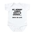 thumbnail image 1 of CafePress - Mommy Thinks She's In Charge Body Suit - Baby Light Bodysuit, Size Newborn - 24 Months, 1 of 4
