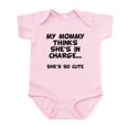 thumbnail image 1 of CafePress - Mommy Thinks She's In Charge Body Suit - Baby Light Bodysuit, Size Newborn - 24 Months, 1 of 4