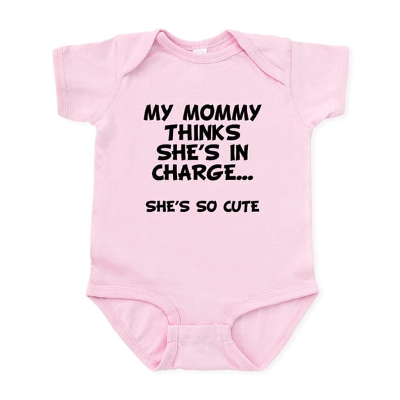CafePress - Mommy Thinks She's In Charge Body Suit - Baby Light Bodysuit, Size Newborn - 24 Months