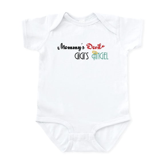 CafePress - Mommy's Devil, Gigi's Angel Infant Bodysuit - Baby Light Bodysuit, Size Newborn - 24 Months