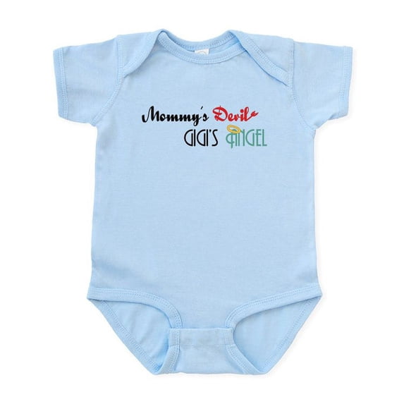 CafePress - Mommy's Devil, Gigi's Angel Infant Bodysuit - Baby Light Bodysuit, Size Newborn - 24 Months