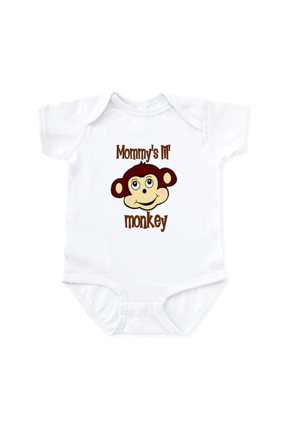 - Mommy's Lil Monkey Infant Bodysuit - Baby Light Bodysuit, Size Newborn - 24 Months