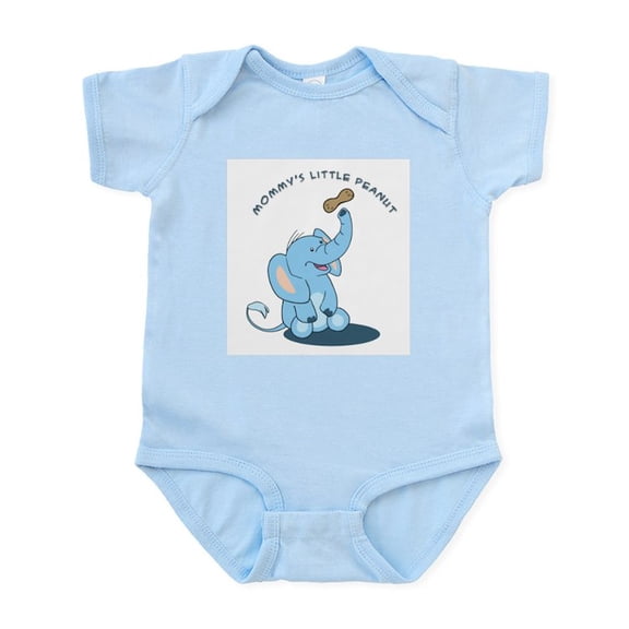 CafePress - Mommy's Little Peanut Blue Infant Bodysuit - Baby Light Bodysuit, Size Newborn - 24 Months