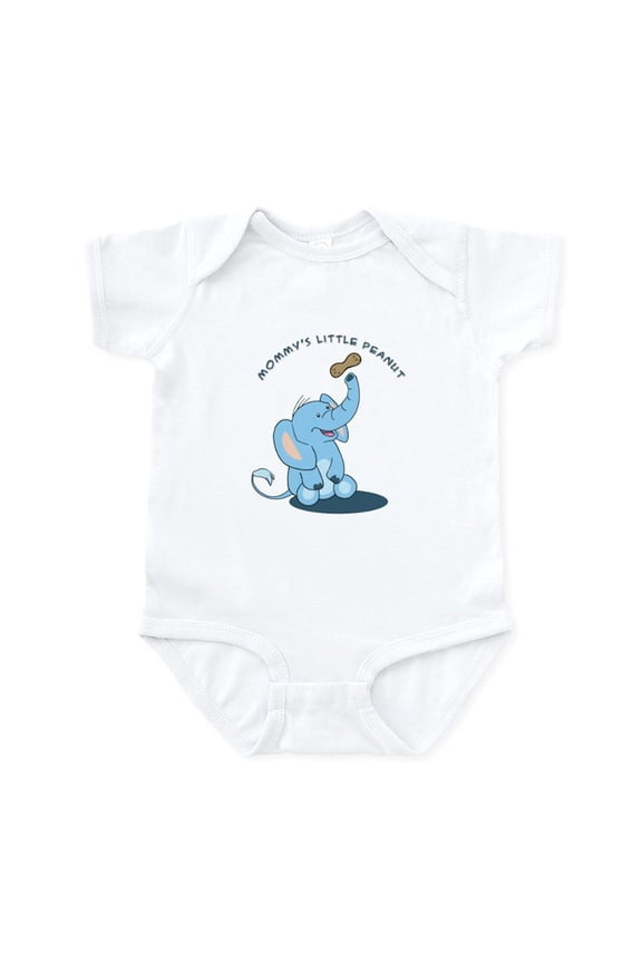 - Mommy's Little Peanut Blue Infant Bodysuit - Baby Light Bodysuit, Size Newborn - 24 Months