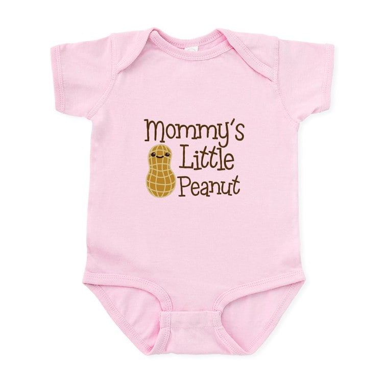 CafePress Mommy's Little Peanut Body Suit Baby Light Bodysuit
