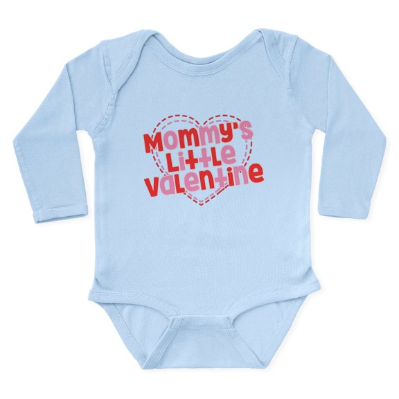 CafePress - Mommy's Little Valenti Long Sleeve Infant Bodysuit - Long Sleeve Cotton Baby Bodysuit