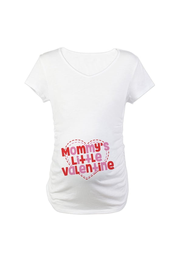 - Mommy's Little Valentine Maternity T Shirt - Cotton Maternity T-shirt, Cute & Funny Pregnancy Tee