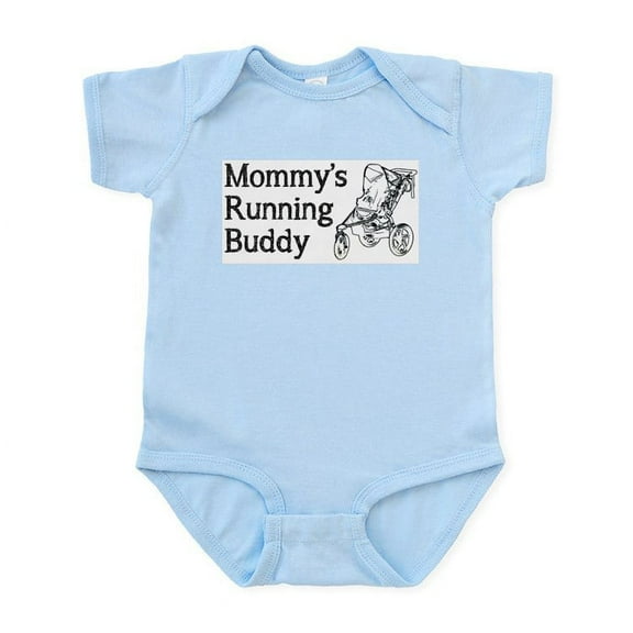 CafePress - Mommy's Running Buddy Body Suit - Baby Light Bodysuit, Size Newborn - 24 Months