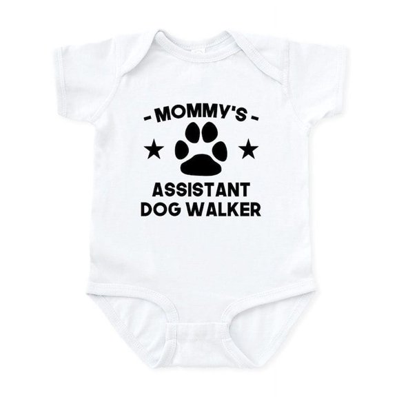 CafePress - Mommys Assistant Dog Walker Body Suit - Baby Light Bodysuit, Size Newborn - 24 Months