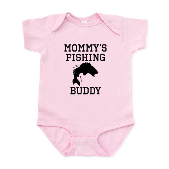 CafePress - Mommys Fishing Buddy Body Suit - Baby Light Bodysuit, Size Newborn - 24 Months