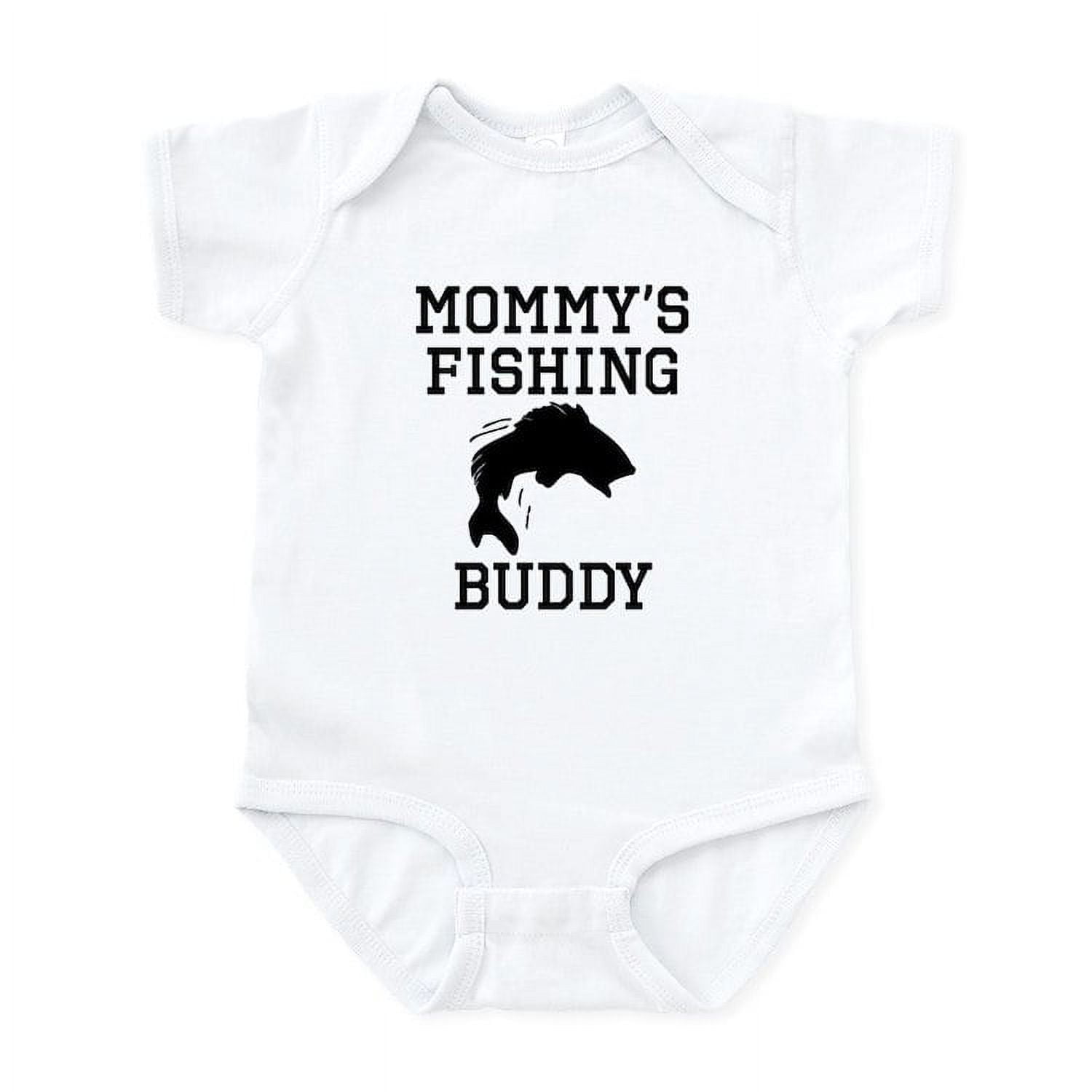 CafePress Mommys Fishing Buddy Body Suit Baby Light Bodysuit, Size
