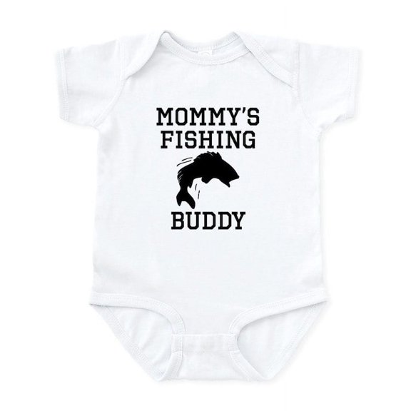 CafePress - Mommys Fishing Buddy Body Suit - Baby Light Bodysuit, Size Newborn - 24 Months