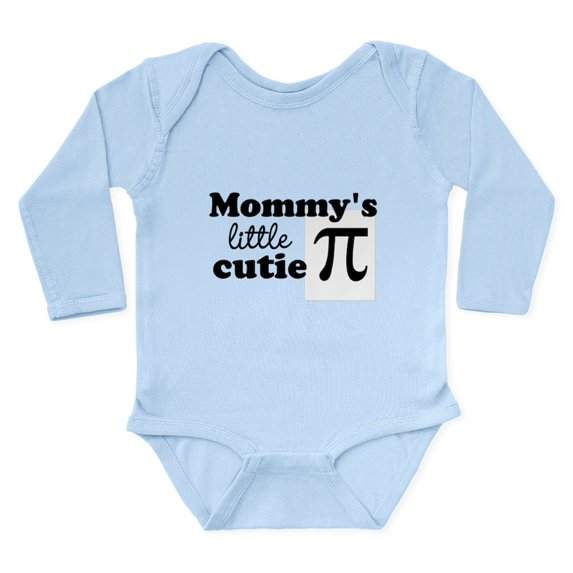 CafePress - Mommys Little Cutie Pi Body Suit - Long Sleeve Cotton Baby Bodysuit