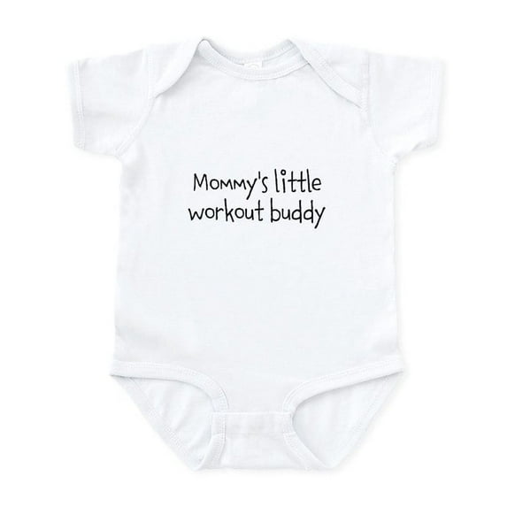 CafePress - Mommys Little Workout Buddy Body Suit - Baby Light Bodysuit, Size Newborn - 24 Months
