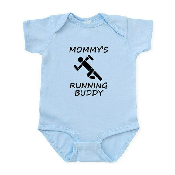 CafePress - Mommys Running Buddy Body Suit - Baby Light Bodysuit, Size Newborn - 24 Months