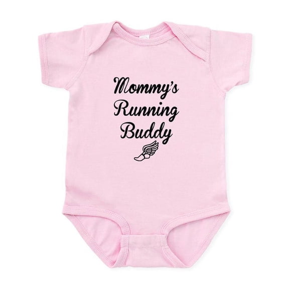 CafePress - Mommys Running Buddy Body Suit - Baby Light Bodysuit, Size Newborn - 24 Months