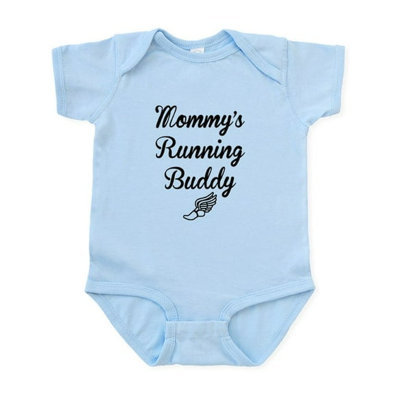 CafePress - Mommys Running Buddy Body Suit - Baby Light Bodysuit, Size Newborn - 24 Months