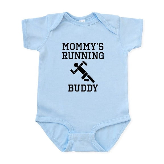 CafePress - Mommys Running Buddy Body Suit - Baby Light Bodysuit, Size Newborn - 24 Months