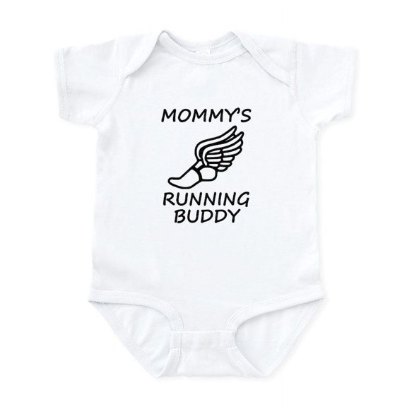 CafePress - Mommys Running Buddy Body Suit - Baby Light Bodysuit, Size Newborn - 24 Months
