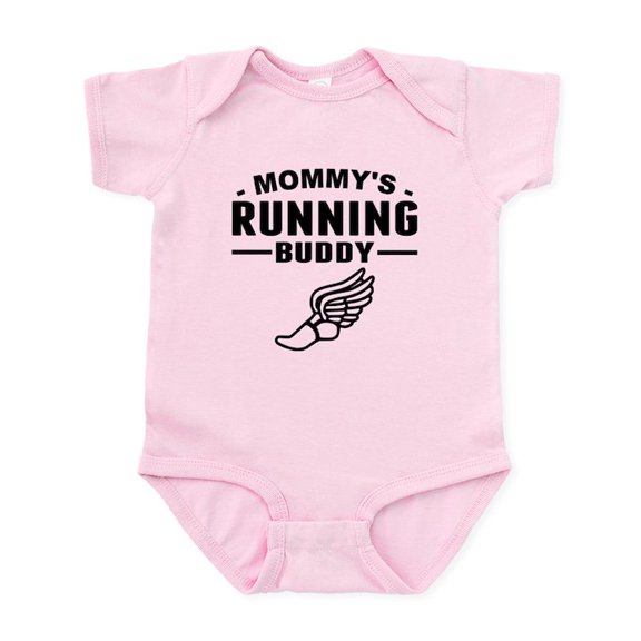 CafePress - Mommys Running Buddy Body Suit - Baby Light Bodysuit, Size Newborn - 24 Months