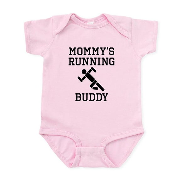CafePress - Mommys Running Buddy Body Suit - Baby Light Bodysuit, Size Newborn - 24 Months