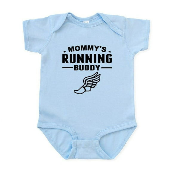 CafePress - Mommys Running Buddy Body Suit - Baby Light Bodysuit, Size Newborn - 24 Months