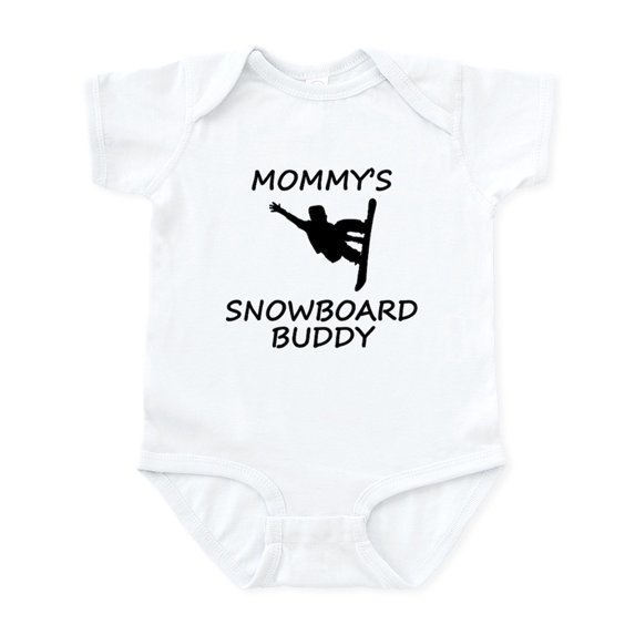 CafePress - Mommys Snowboard Buddy Body Suit - Baby Light Bodysuit, Size Newborn - 24 Months