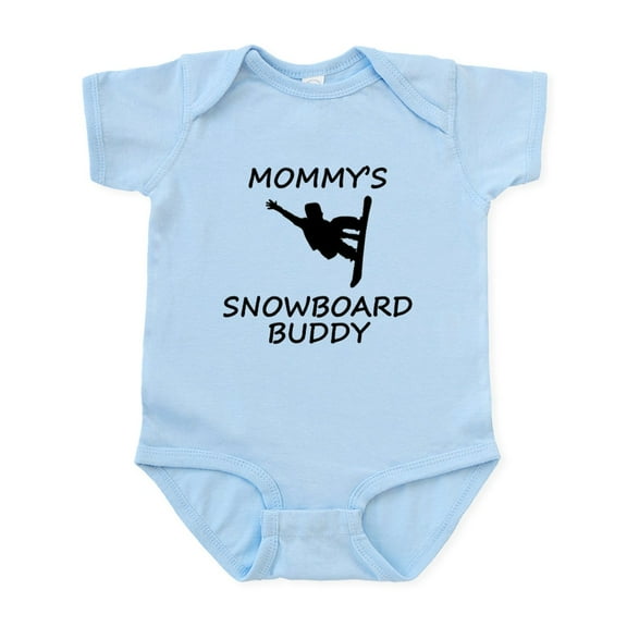 CafePress - Mommys Snowboard Buddy Body Suit - Baby Light Bodysuit, Size Newborn - 24 Months